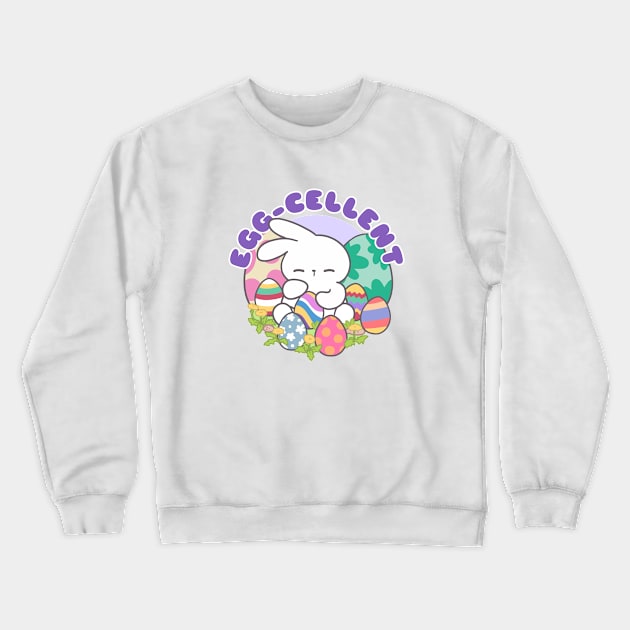 Egg-cellent Easter: Loppi Tokki Surrounded by a Colorful Array of Easter Eggs! Crewneck Sweatshirt by LoppiTokki